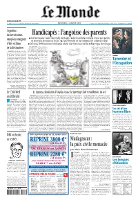 LE MONDE/PAGES&lt;UNE&gt;