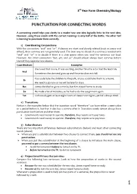 Punctuation for Connecting Words