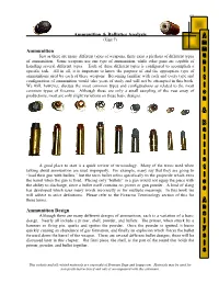 Ammunition & Ballistics Analysis Ammunition Ammunition Design