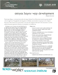 Attoyac Bayou Wpp Development Attoyac.Tamu.Edu