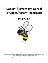Cadott Elementary School Student/Parent Handbook 2017-18