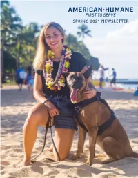 Spring 2021 Newsletter from the President and Ceo Rescue Tails