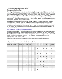 The Magicmetric Coaching System Background by Dick Mays PLAYER