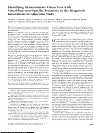 Identifying Glaucomatous Vision Loss with Visual-Function–Specific