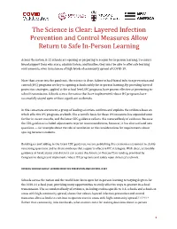 Layered Infection Prevention and Control Measures Allow Return to Safe In-Person Learning