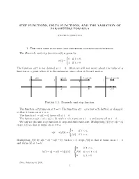 Step Functions, Delta Functions, and the Variation of Parameters Formula