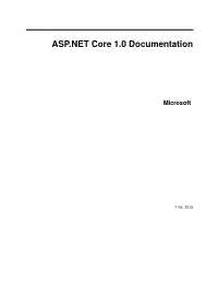 ASP.NET Core 1.0 Documentation