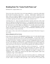 Breaking Down the “Cosine Fourth Power Law”