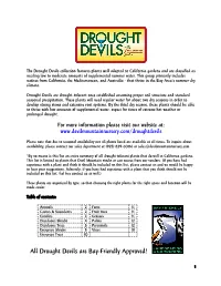 Full Drought Devils List