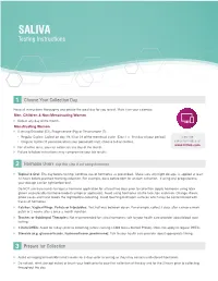 Saliva Testing Instructions | ZRT Laboratory