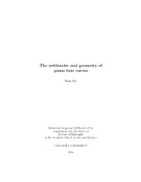 The Arithmetic and Geometry of Genus Four Curves