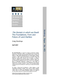 The Domain in Which We Dwell: the Foundations, Form and Future of Land Warfare