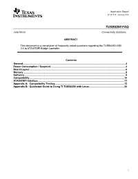 TUSB6250 FAQ (Rev. A)