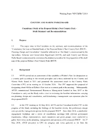 1 Working Paper: WP/CMPB/7/2019 COUNTRY and MARINE PARKS