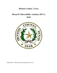 2010 Hazard Vulnerability Analysis for Denton County, Texas