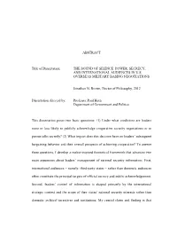ABSTRACT Title of Dissertation: the SOUND of SILENCE