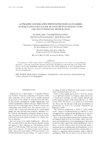 Acteoside and Related Phenylethanoid Glycosides in Byblis Liniflora Salisb