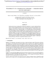 Flexibility of a Mammalian Lipidome — Insights from Mouse Lipidomics