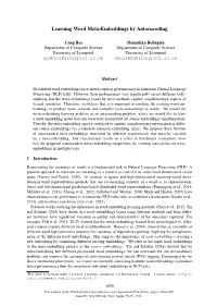 Learning Word Meta-Embeddings by Autoencoding