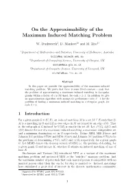 On the Approximability of the Maximum Induced Matching Problem