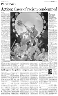 PAGE TWO Action: Cases of Racism Condemned from Page 1