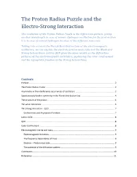 The Proton Radius Puzzle and the Electro-Strong Interaction