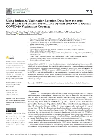 Using Influenza Vaccination Location Data from the 2018 Behavioral Risk