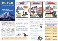 Mt. FUJI (Heads Up.) (Advanced Warning.) (Evacuation Necessary.) in the Case That Volcanic Activity Develops Around Mt