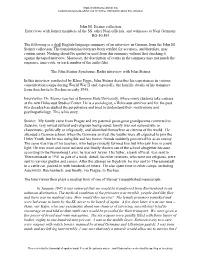 Summary of an Interview in German from the John M