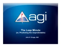 The Leap Minute (Or, Predicting the Unpredictable)