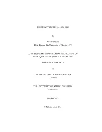 The Misanthrope: 2012 Via 1981