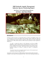 2009 Sawtooth Aquatic Management Indicator Species Monitoring Report