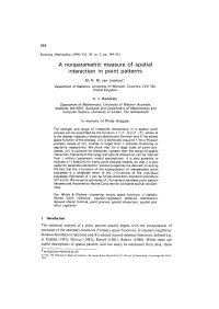 A Nonparametric Measure of Spatial Interaction in Point Patterns