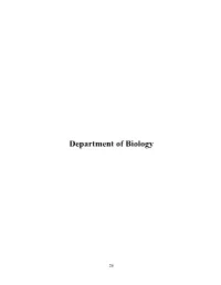 Department of Biology (Pdf)
