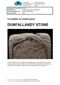 Dunfallandy Stone Statement of Significance