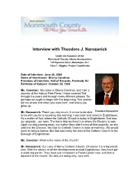 Interview with Theodore Narozanick