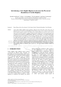 Introducing a New Haptic Illusion to Increase the Perceived Resolution of Tactile Displays