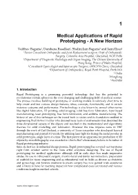 Medical Applications of Rapid Prototyping - a New Horizon
