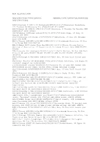 New Allocations Registration/Type/Serial Number/Date