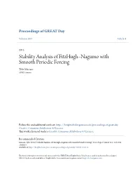 Stability Analysis of Fitzhughâ•Finagumo With