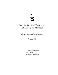 10B Program and Abstracts