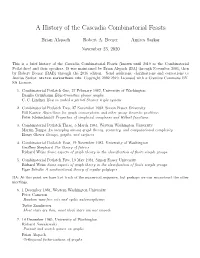 A History of the Cascadia Combinatorial Feasts