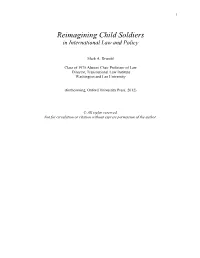 Child Soldiers and the Architecture of Post Bellum Settlements