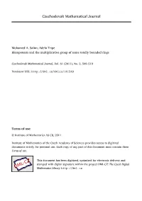 Idempotents and the Multiplicative Group of Some Totally Bounded Rings