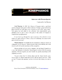 Interview with Warren Spector