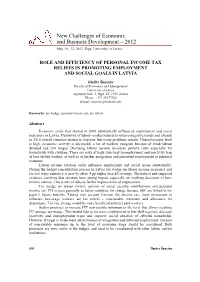 New Challenges of Economic and Business Development – 2012 May 10 - 12, 2012, Riga, University of Latvia