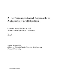 A Performance-Based Approach to Automatic Parallelization