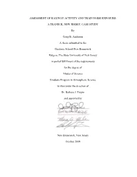 Assessment of Railway Activity and Train Noise Exposure