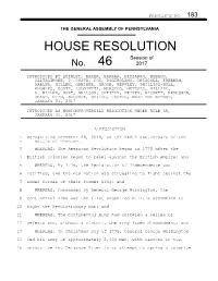 HOUSE RESOLUTION Session of No
