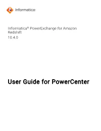 Informatica Powerexchange for Amazon Redshift
